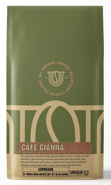 Cafe Gianna Espresso - Unique Coffee Roasters [16oz (1lb)(453.6g)]