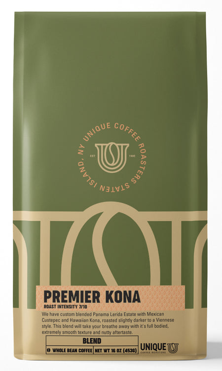 Premier Kona Blend - Unique Coffee Roasters [16oz (1lb)(453.6g)]