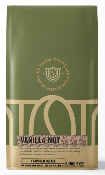 Vanilla Nut Flavored Coffee - Unique Coffee Roasters [16oz (1lb)(453.6g)]